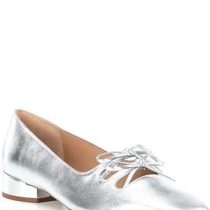 Copper Key Silver Flats with Bow Detail